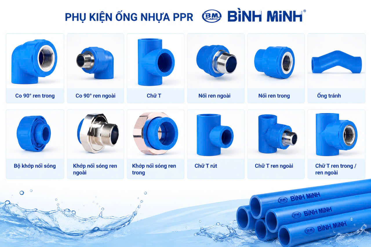 Phụ kiện ppr hàn nhiệt
